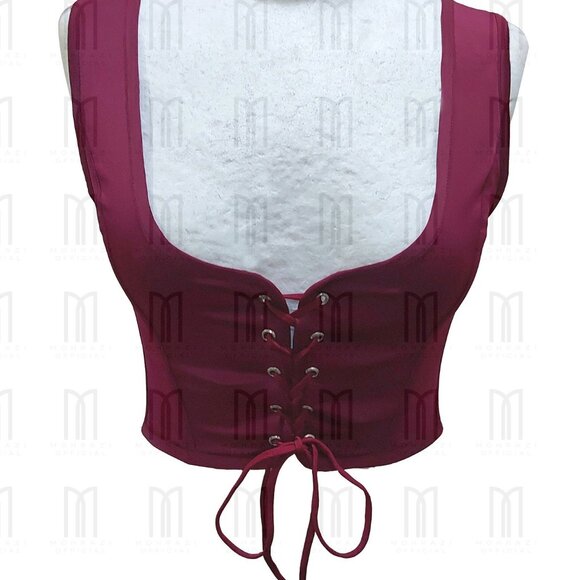 Fullbust Lycra Top with Front Lacing & Shoulder Straps